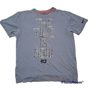 Keven Durant Shirt Adult Medium Nike Dri Fit Graphic Gray Sports Basketball KD